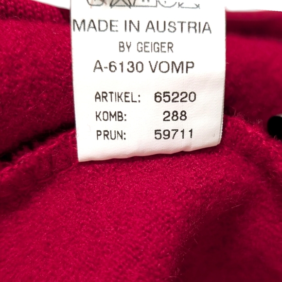 GEIGER Collections Boiled Wool Jacket | Red | Made in Austria | Size 38 - Picture 8 of 9